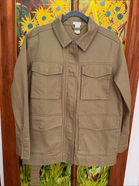 J. Crew Women's Utility Chore Jacket Size M Army Green
